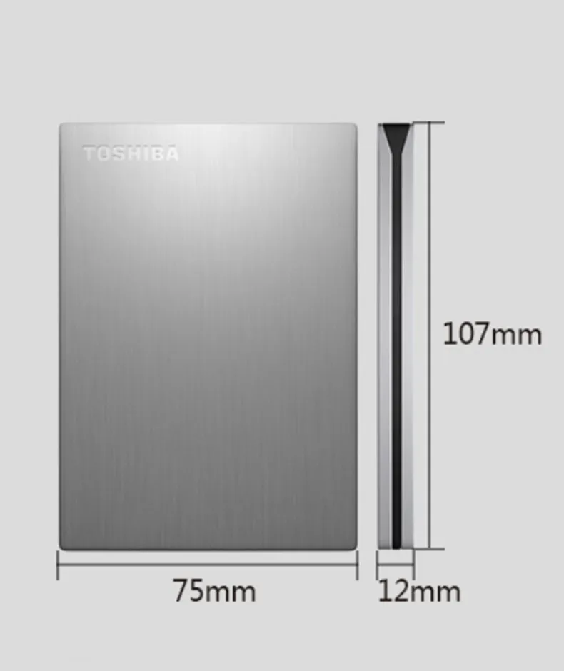 TOSHIBA CANVIO 1 ТБ внешний жесткий диск 1000 GB 1000G HDD 2," USB 3,0 тонкий корпус из алюминиевого сплава Портативный бизнес магазин
