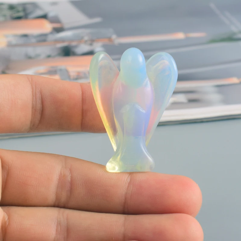 1 5 дюйма opalite angel статуэтка ремесло мини Статуэтка для свадьбы дети домашнее