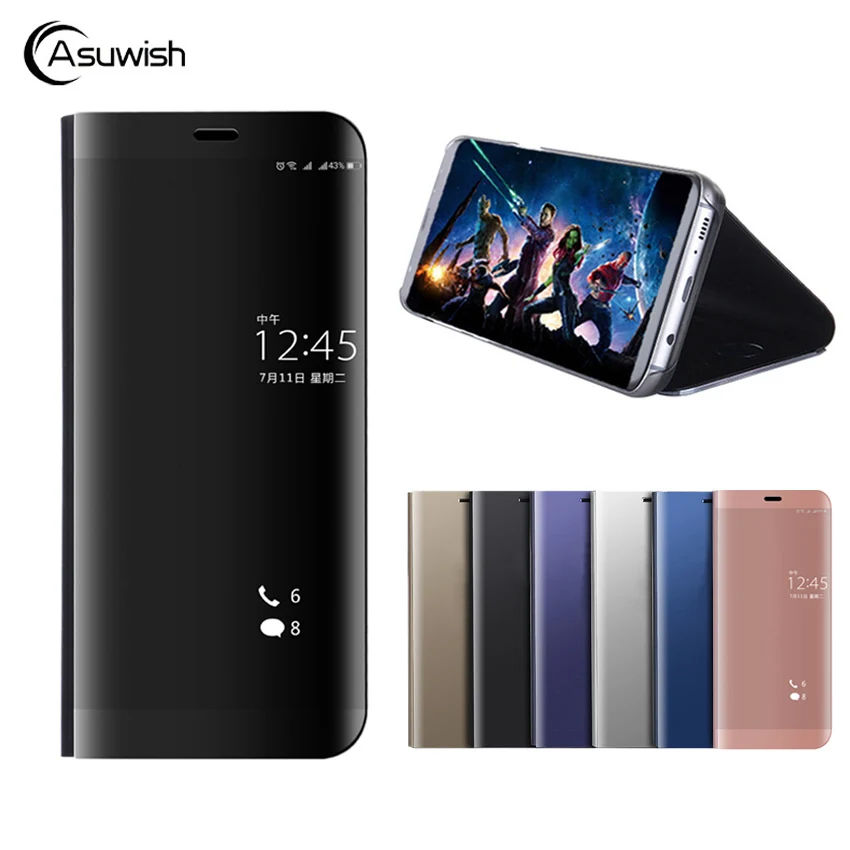 Чехол с откидной подставкой и зеркальным покрытием для телефона Huawei Mate 9 10 20 Pro Honor