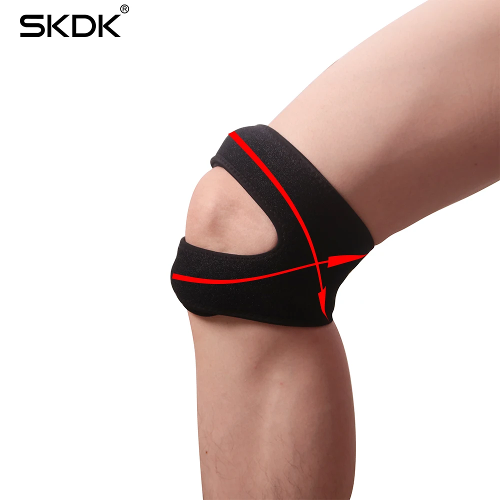 

SKDK 1PC Knee Support Patella Belt Silicone Shock Absorption Knee Pads Protector Band Knee Brace Sports Fitness Rodillera Deport