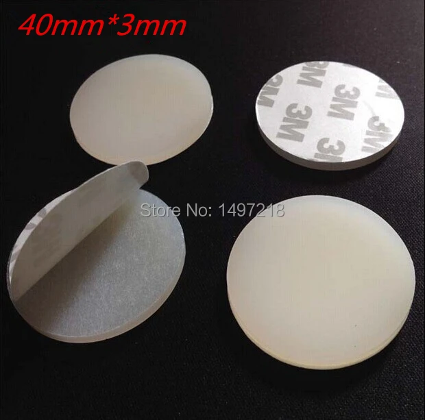 Freeshipping 50PCS 40*3mm translucent  3M self-adhesive anti slip Silicone rubber feet pads plastic bumper damper shock absorber