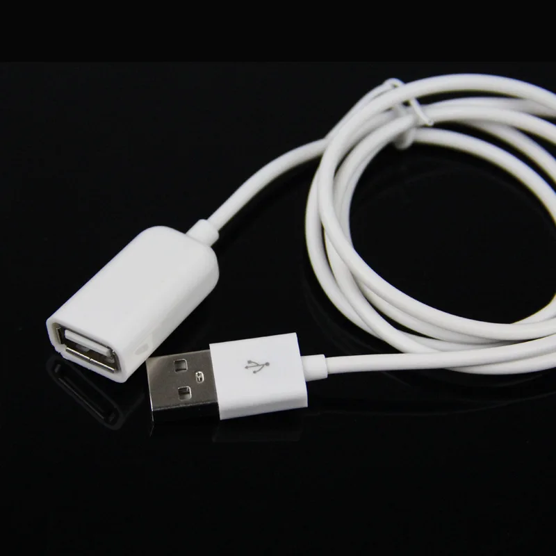 Новый 50 см белый ПВХ металлический Удлинитель USB 2 0 штекер гнездо кабель