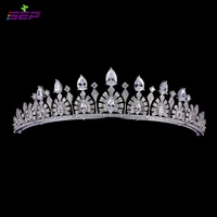 vintage royal crown full aaa cz tiara for bridal wedding hair jewelry and women birthday party crown ch10160