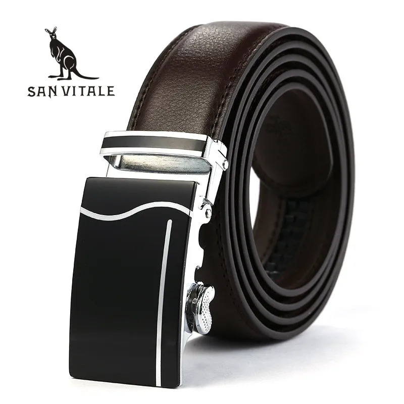 

Men'S Belt Belts Genuine Leather Suspenders Waistband Cowskin Man Famous Brand Black Stretch Buckles For Suit Luxury Brand Gift