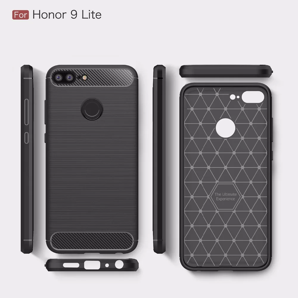 For Huawei Honor 9 Lite Cases Cover Carbon Fiber Texture Brushed Soft Silicone TPU Back for 5.65 inch |