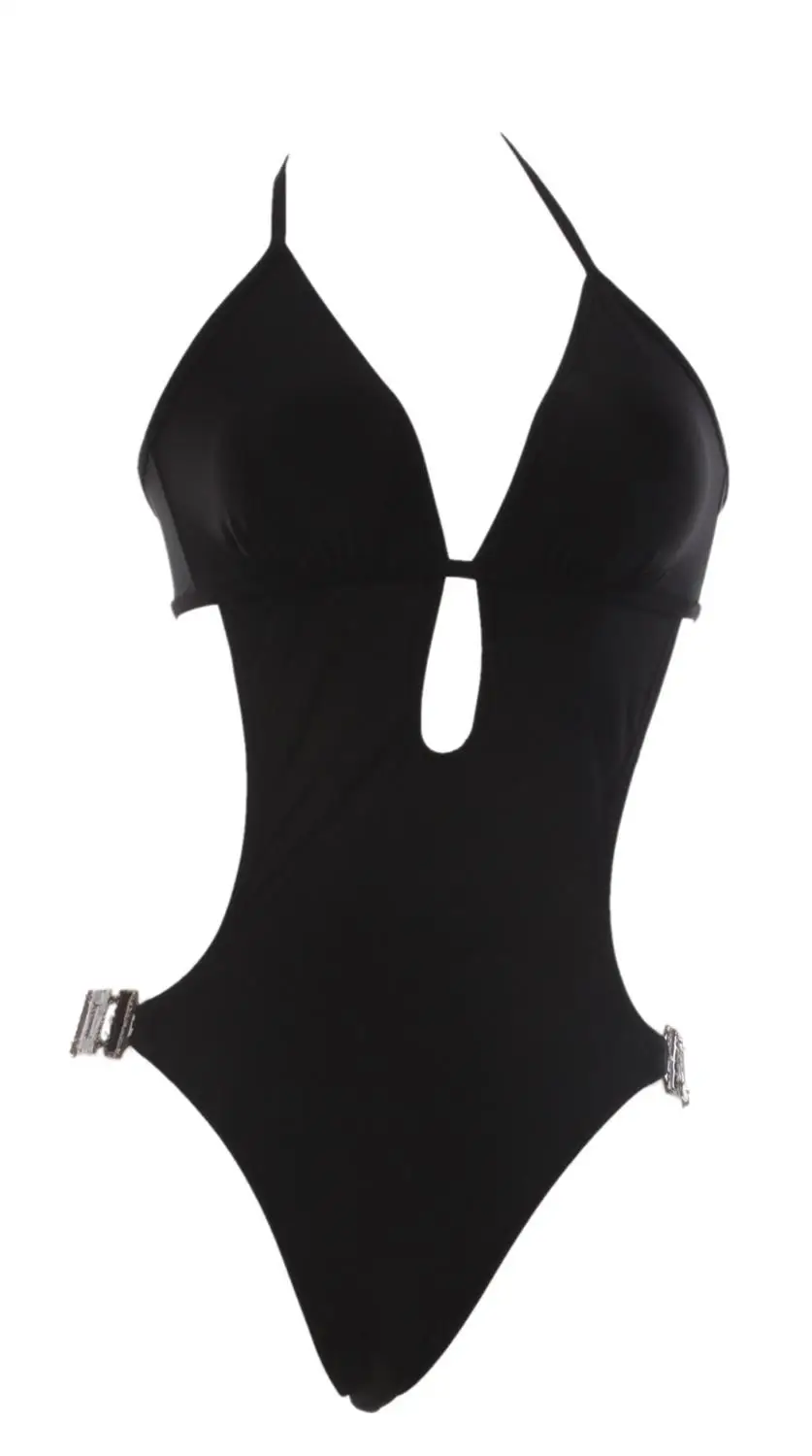 Сексуальный цельный купальник с высоким вырезом двухсторонний женский