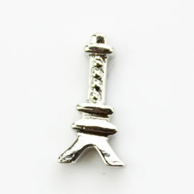 Hot selling 20pcs/lot silver Eiffel Tower floating charms living glass memory pendant lockets | Украшения и аксессуары