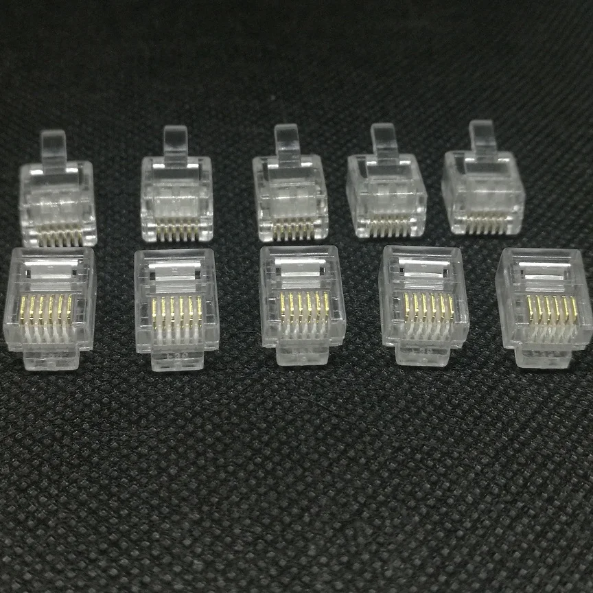 50 шт./лот RJ11 RJ12 6Pin 6P6C Инженерная CNC телефонная кристальная Головка Разъем
