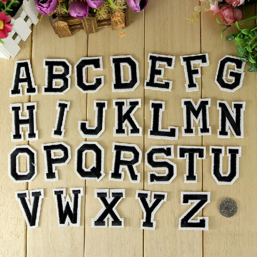 10 шт. вышивка в виде букв дневного алфавита|diy letters|iron oniron on patches |