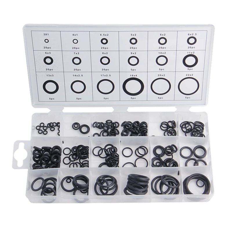225Pcs 18 Sizes O Ring O-Ring Rubber Kit Gaskets Washer Seals Assortment Black For Car Auto Repair Tools Accessories | Инструменты