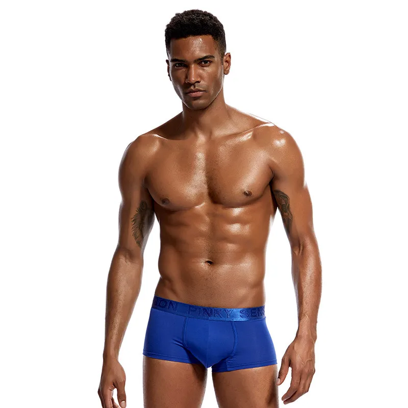 Мужские трусы боксеры Синие Трусы слипы нижнее белье для мужчин 2019|brand men boxer