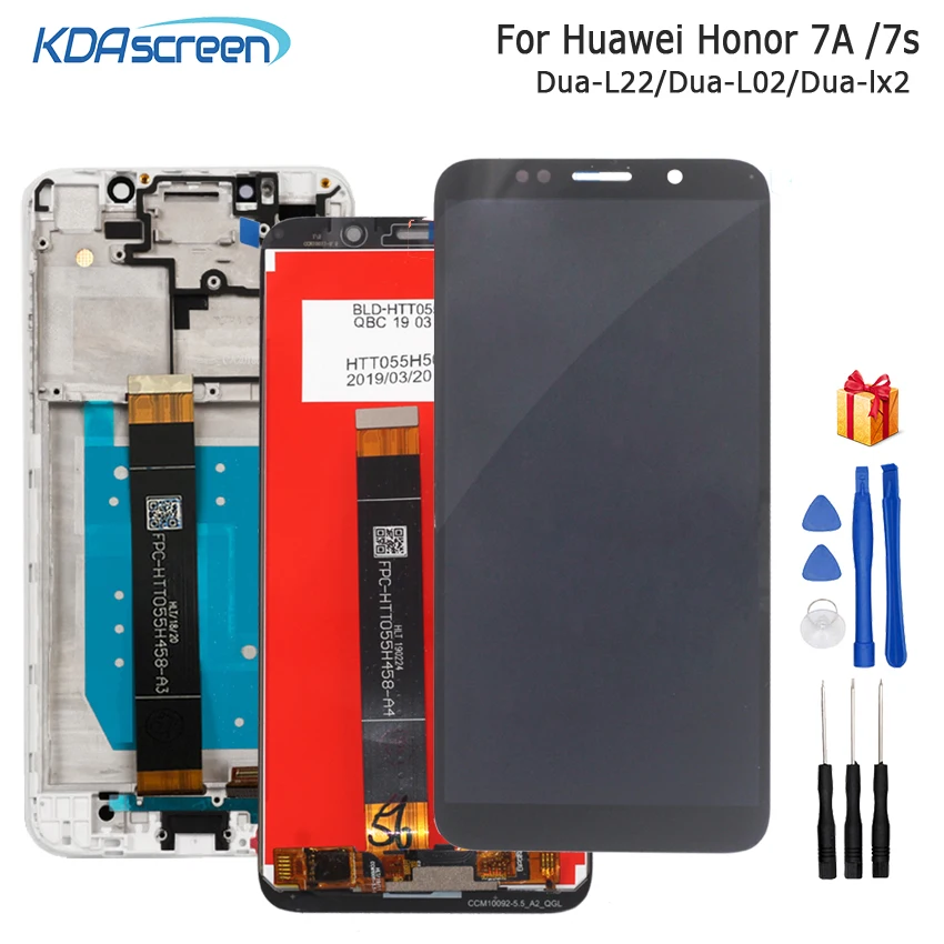 Оригинальный ЖК дисплей для Huawei Honor 7A 7S сенсорный экран с дигитайзером рамкой на