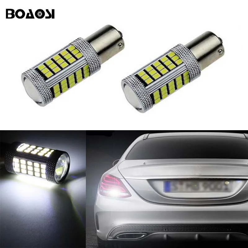 BOAOSI 2x высокомощный 1156 P21W 2835 66SMD светодиодный задний фонарь заднего хода лампа для