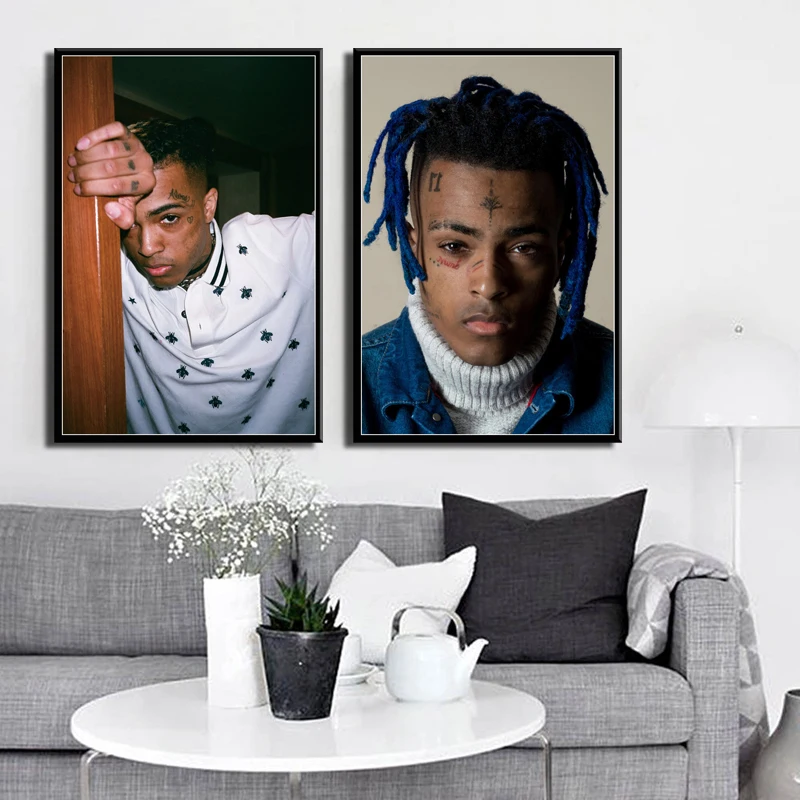Настенные художественные принты, картины на холсте, украшение дома XXXTentacion, хип-хоп, музыка, звездная живопись, модульный скандинавский плакат для гостиной