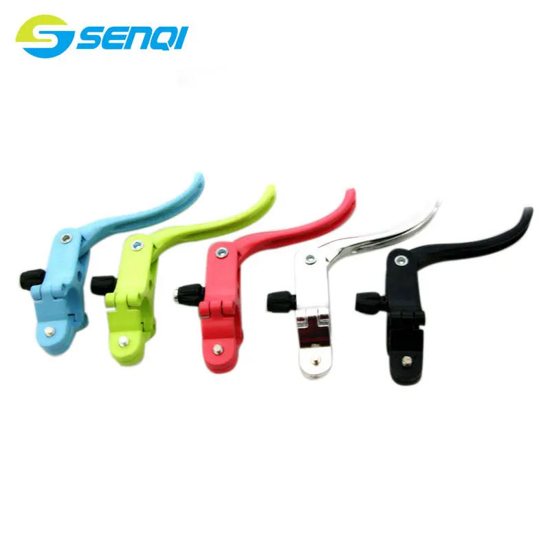 

SENQI 22.2*100mm Fixed Gear Road Bike Brake Levers Red Green Blue Black Silver Aluminum Alloy Bicycle Brake Lever SCS024