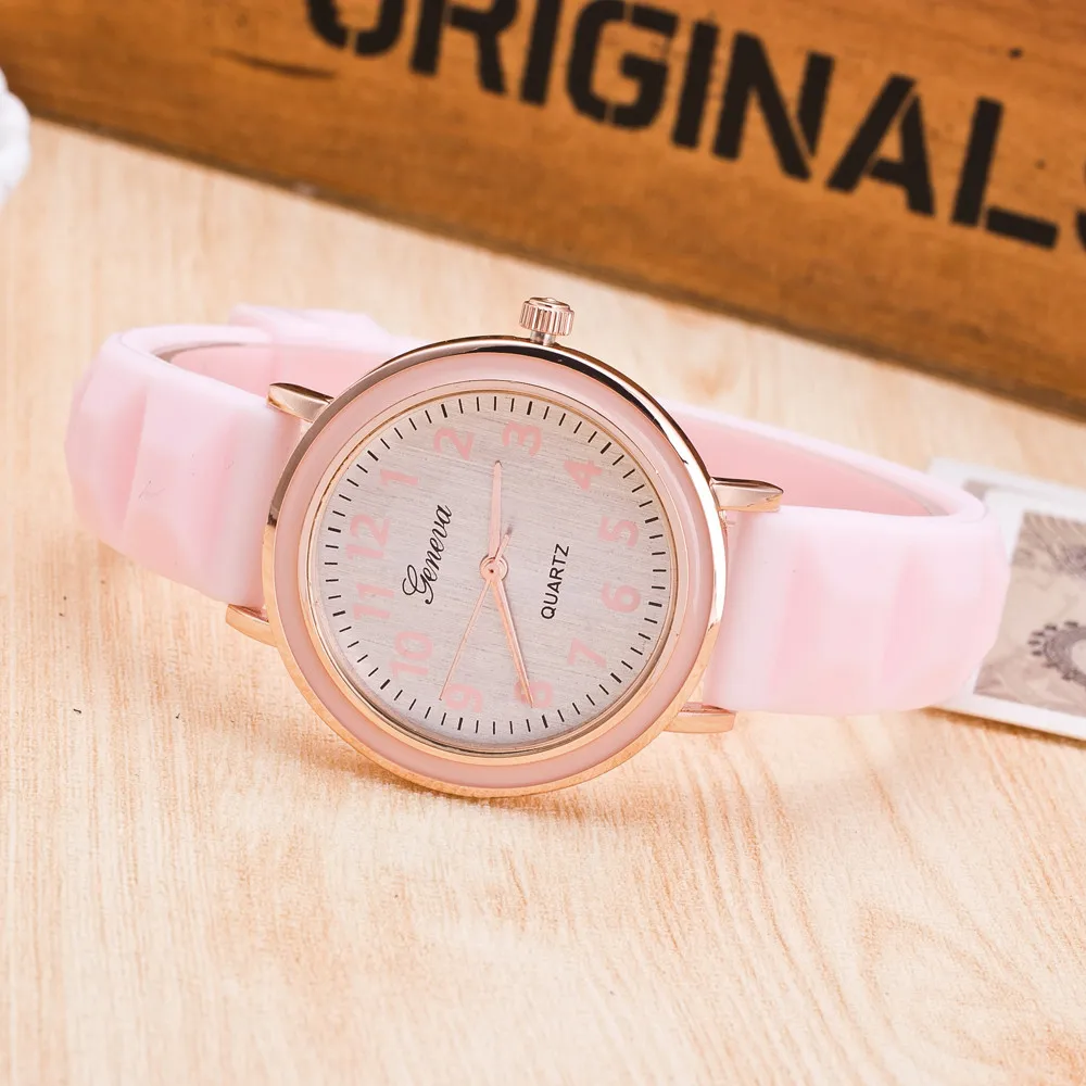 Timezone#301 новые модные женские часы с круглым циферблатом и силиконовым ремешком, Кварцевые аналоговые наручные часы, женские часы