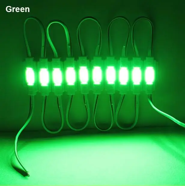 Green 20 шт. 1 Вт Светодиодный модуль COB свет DC12V инжекционного метода литья рекламным фоном свет IP65 Водонепроницаемый высокое качество на открытом воздухе - Цвет: Green