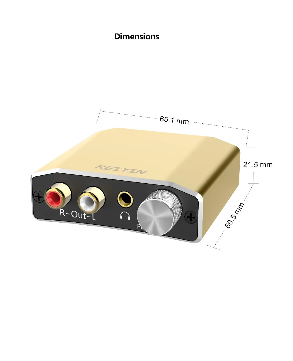 DAC 192 кГц 24bit аудио конвертер Цифровой оптический коаксиальный Toslink в аналоговый стерео L/R RCA 3,5 мм адаптер с переключателем громкости золото
