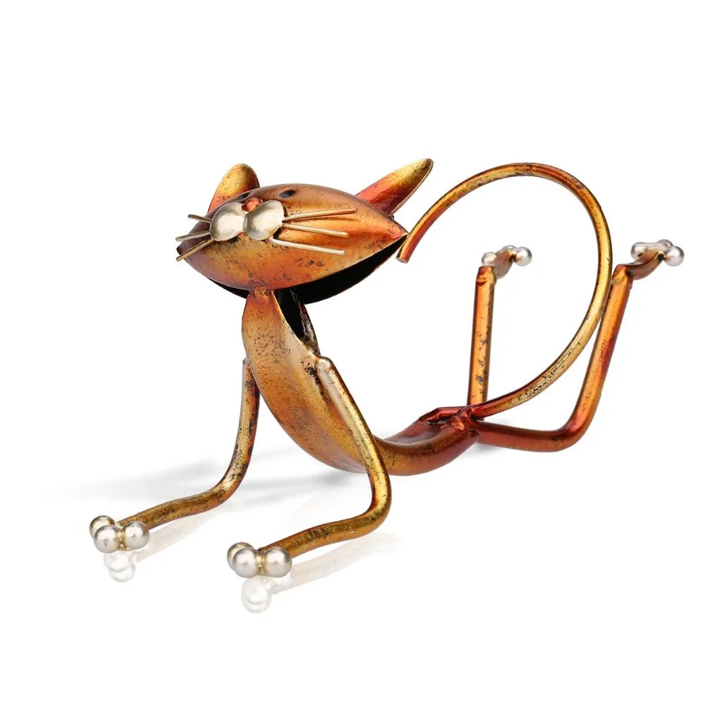 Tooarts Йога кошка винный держатель металлическая фигурка современное животное 3D