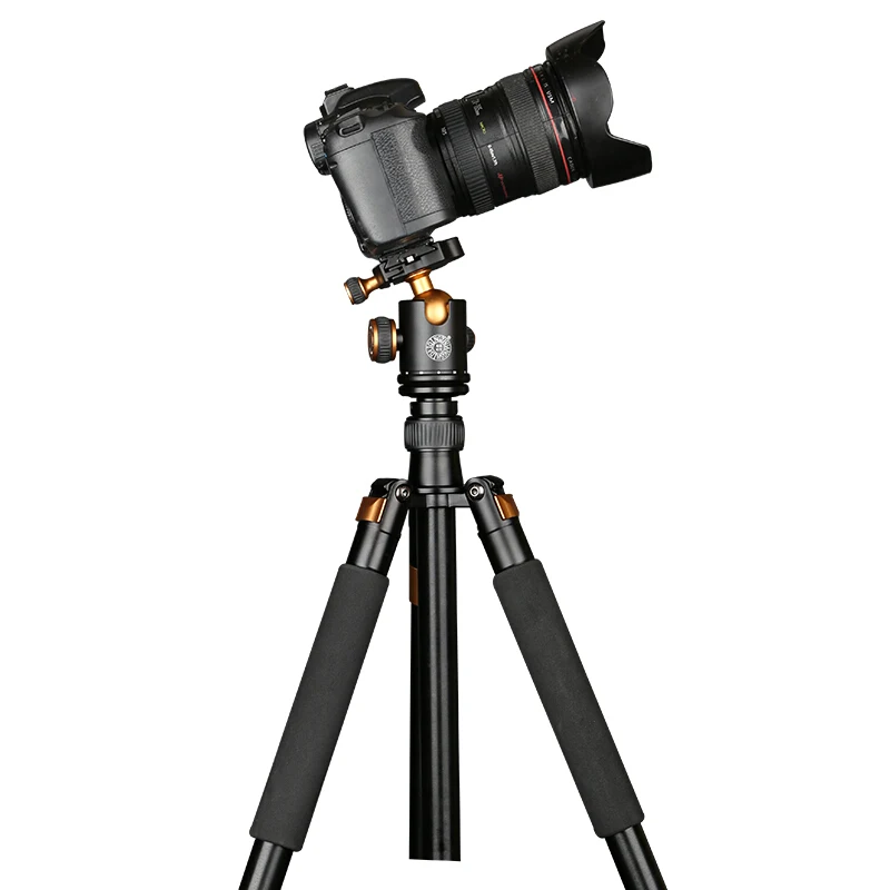 QZSD-Q1088 Professional DSLR Camera stand Aluminum Alloy Tripod 15kg Load with Ball Head Monopod Tripe Para Accessories |