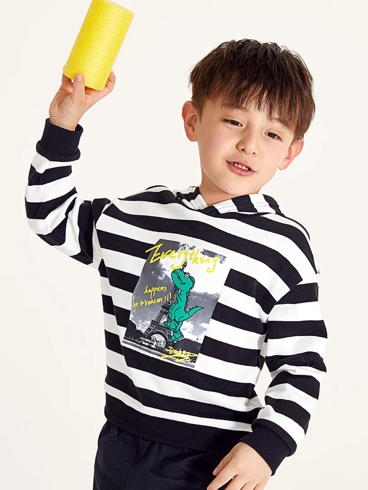 Balabala/Детская толстовка с капюшоном для мальчиков Толстовка и принтом Спортивная