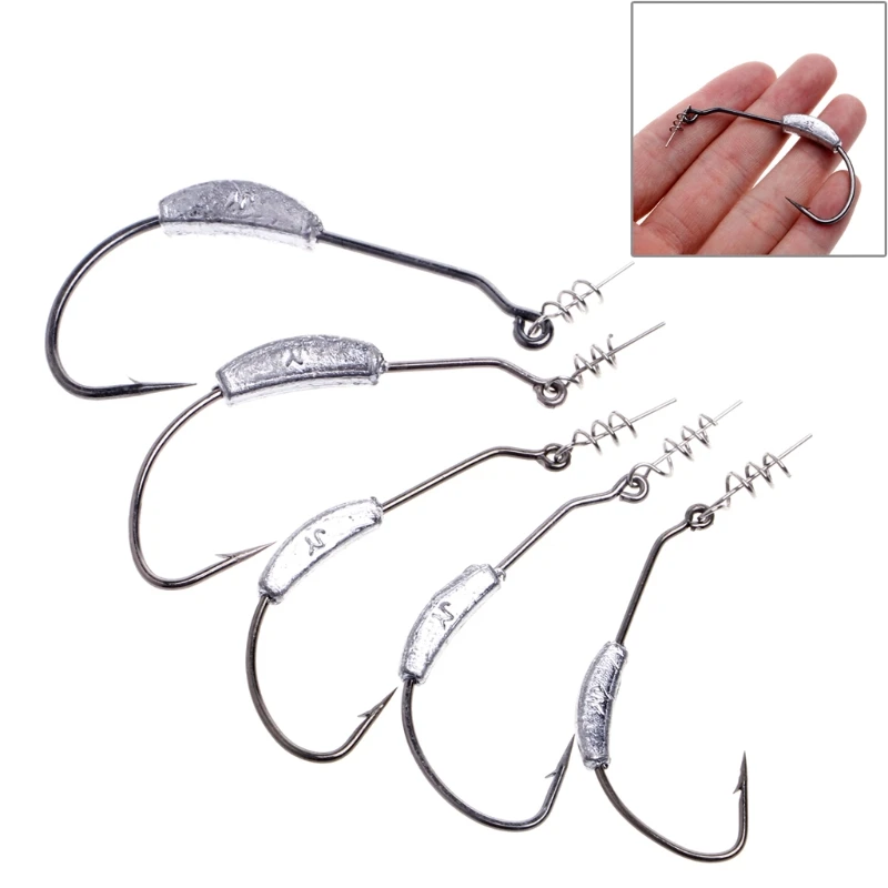 Рыболовный кренк с зазубринами свинцовые Смещенные крючки для приманки Мягкая