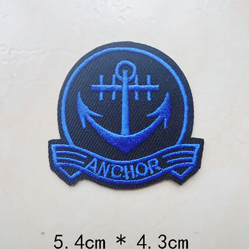 1 шт. Симпатичные патчи с вышивкой якоря и бомбы термоклейкие для одежды платья