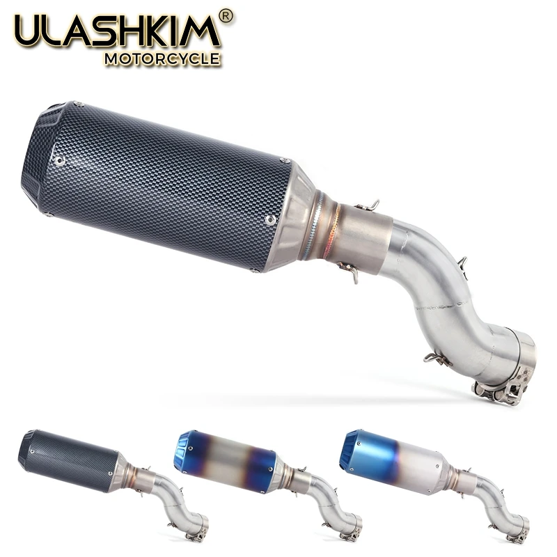 

motorcycle Exhaust Middle pipe Muffler full System Pipe Pipe Tube Slip On For Kawasaki Z900 Z 900 2017 2018 Q