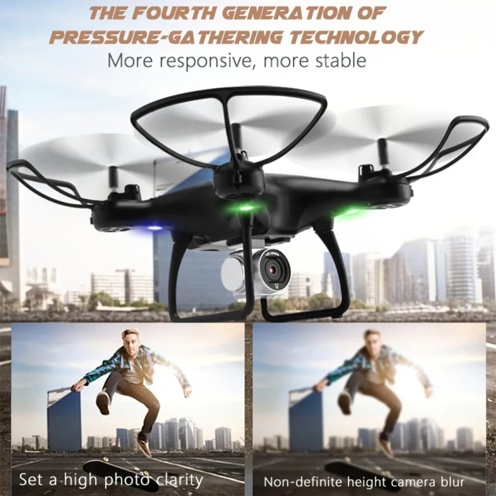 Utoghter 69601 Дрон с камерой 15 минут Летающий Безголовый режим WiFi FPV H/L скорость удержания высоты одноклавишный обратный Квадрокоптер
