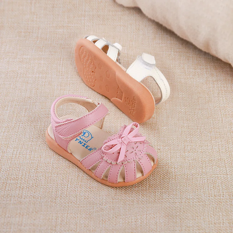 Phynier sandals female child princess shoes toddler baby toe cap covering |
