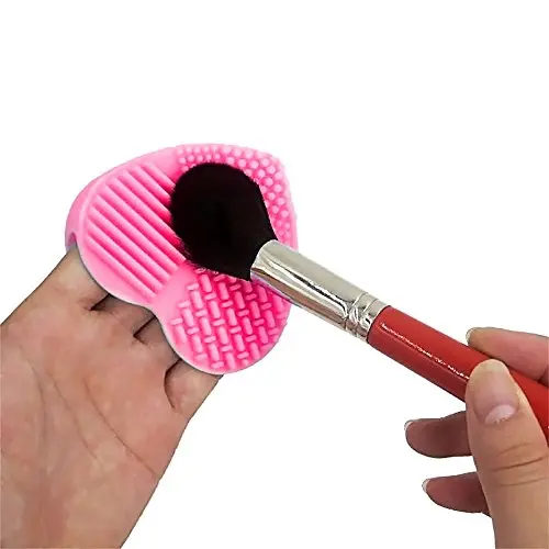 Силиконовая перчатка для очистки яиц в форме сердца щетка мытья макияжа Scrubber