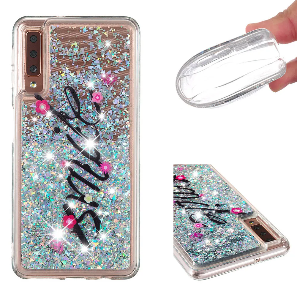 Liquid Sand Painted Soft Back Case for Samsung Galaxy A7 2018 A8 Plus Xcover 4 A3 A5 2016 2017 Luxury Cover Shell |