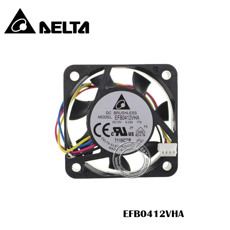 Бесщеточный Охлаждающий вентилятор DELTA DC EFB0412VHA постоянный ток 12 В 0 23 А 77 с 4