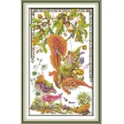 Набор для вышивки крестиком белки и эльфы, 14CT 11CT