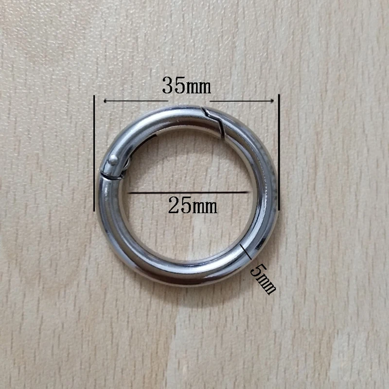 Серебряное черное золотое 35 мм кольцо для ключей из сплава весеннее брелока