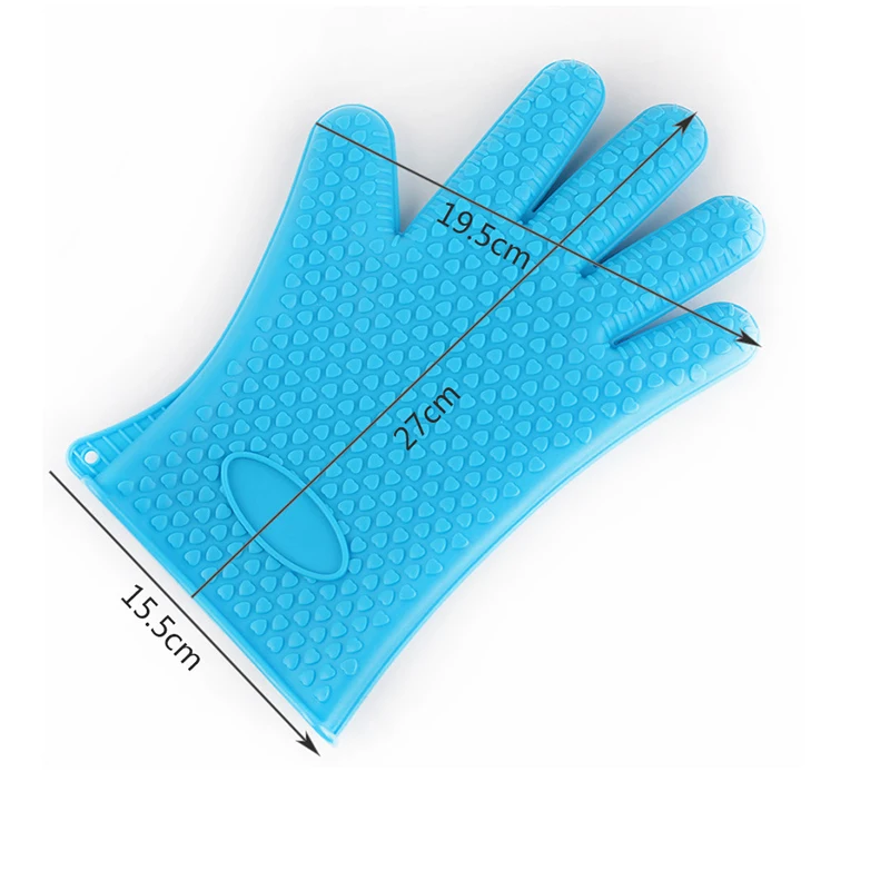 

1 pc food grade Heat Resistant thick Silicone Kitchen barbecue oven glove Cooking BBQ Grill Glove Oven Mitt Baking glove