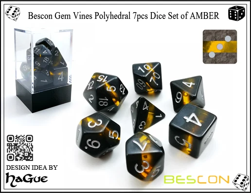 Bescon светящиеся многогранные кости на Хэллоуин 7 шт. набор, светящиеся Хэллоуин набор костей для ролевых игр, светящиеся в темноте Хэллоуин игра DND кости