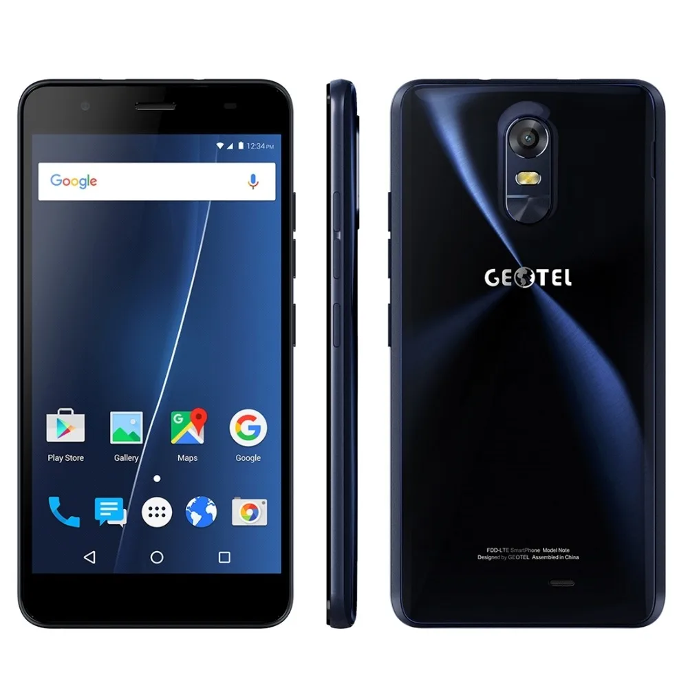 Geotel Примечание Мобильный телефон 5.5 дюймов HD MTK6737 4 ядра Android 6.0 3 ГБ Оперативная