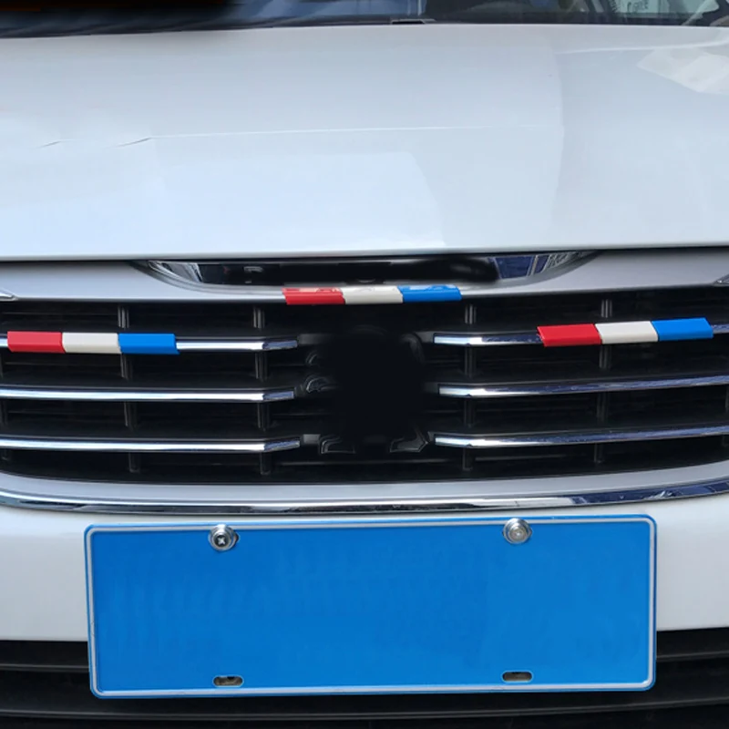6/9 шт. для Peugeot 308S 301 408 508 2008 Декоративная полоса передней решетки трехцветная