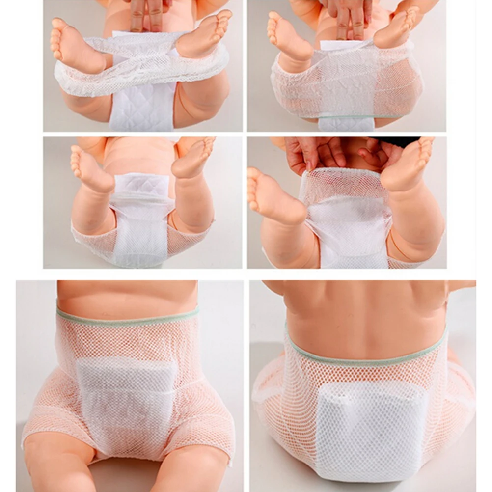 

1pcs Underwears Briefs Infant Diapers Breathable Training Pants Summer Polyester Mesh Baby Nappies for Newborn Boy Girl 12*19cm
