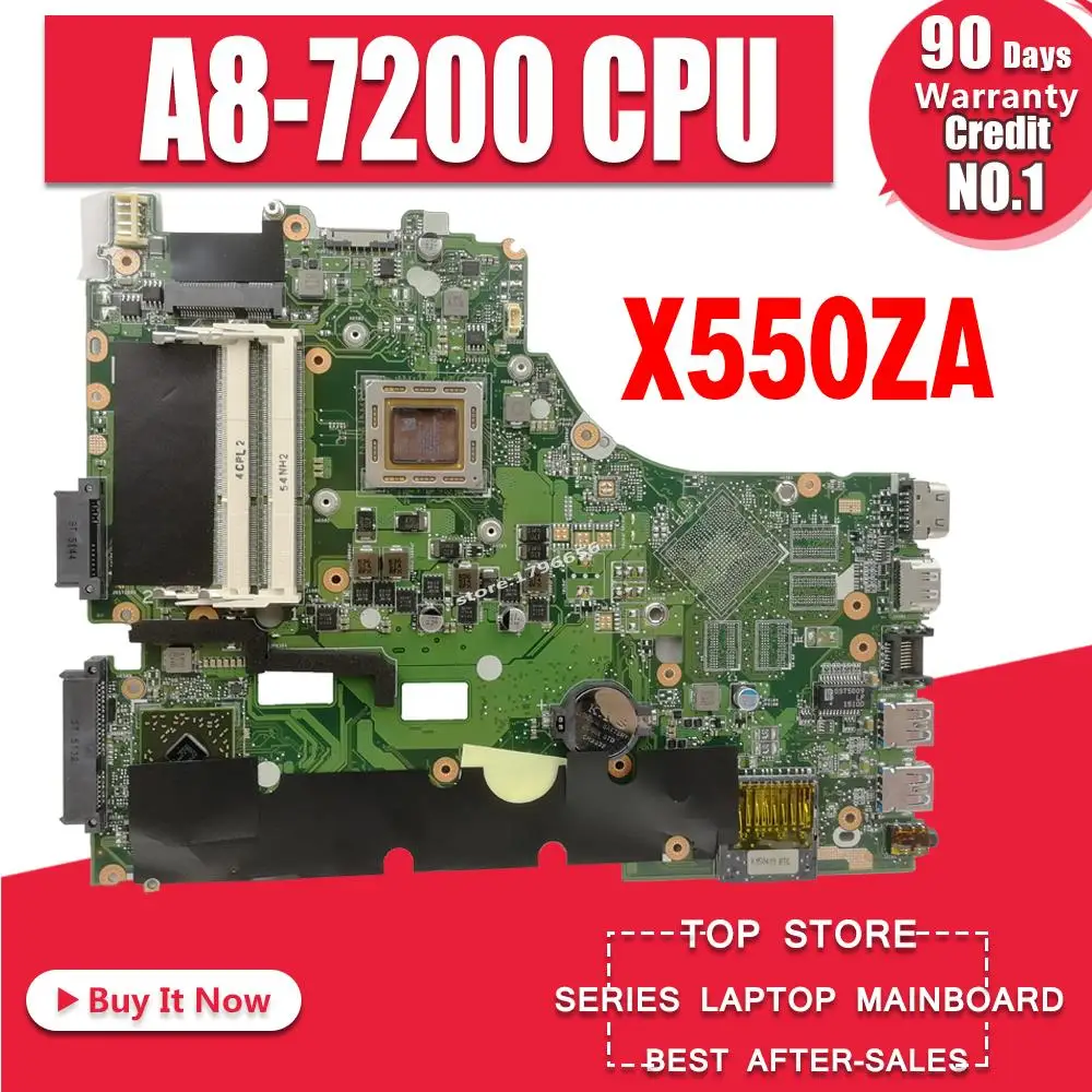 X550ZA материнская плата для For Asus X550Z K550Z X555Z VM590Z ноутбука X550ZE Тест ok A8-7200U | Компьютеры