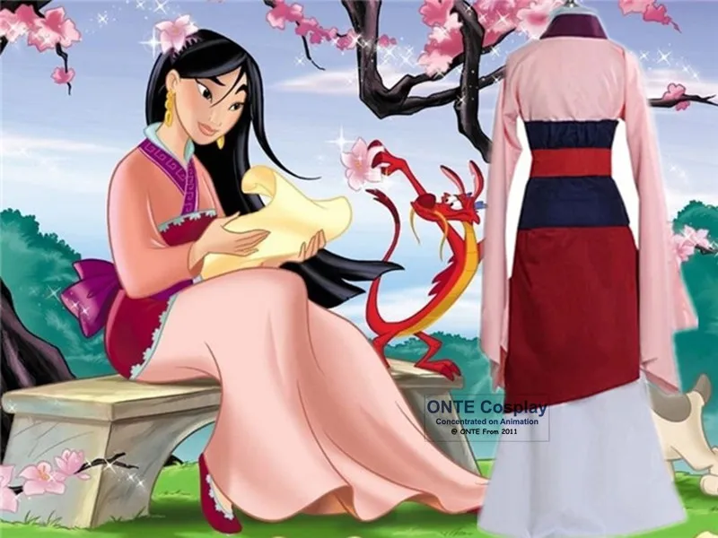 Женский/Детский костюм для косплея модный принцессы Мулан из аниме-фантазии на