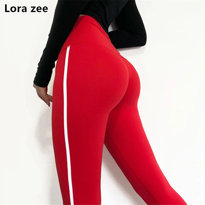 Booty push up синие спортивные Леггинсы с высокой талией красные штаны для йоги супер