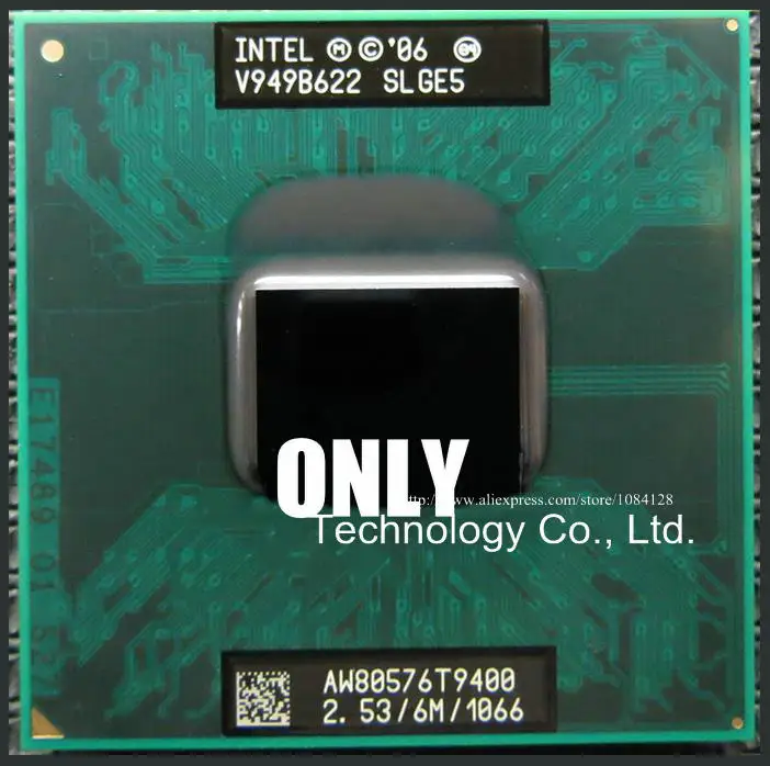 Процессор для ноутбука Core 2 Duo T9400 6 Мб кэш памяти 53 ГГц 1066 МГц FSB бесплатная