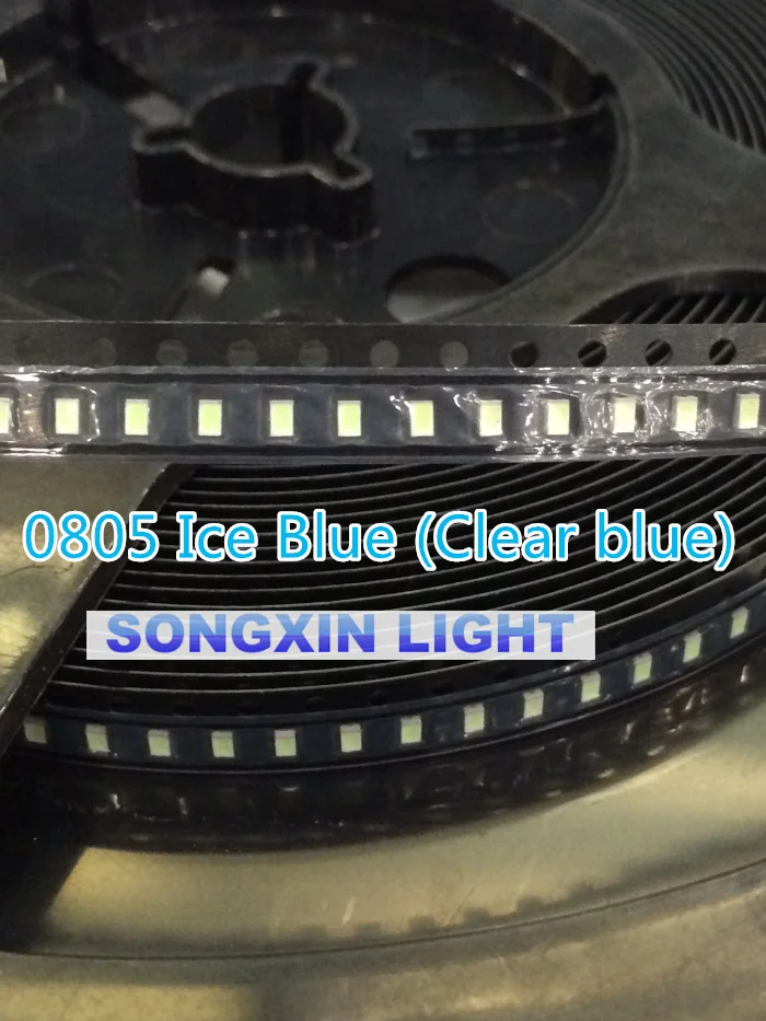 1000 шт./лот SMD LED 0805 Светло Голубые светодиодные лампы 2 0 нм 1 синий прозрачный цвет