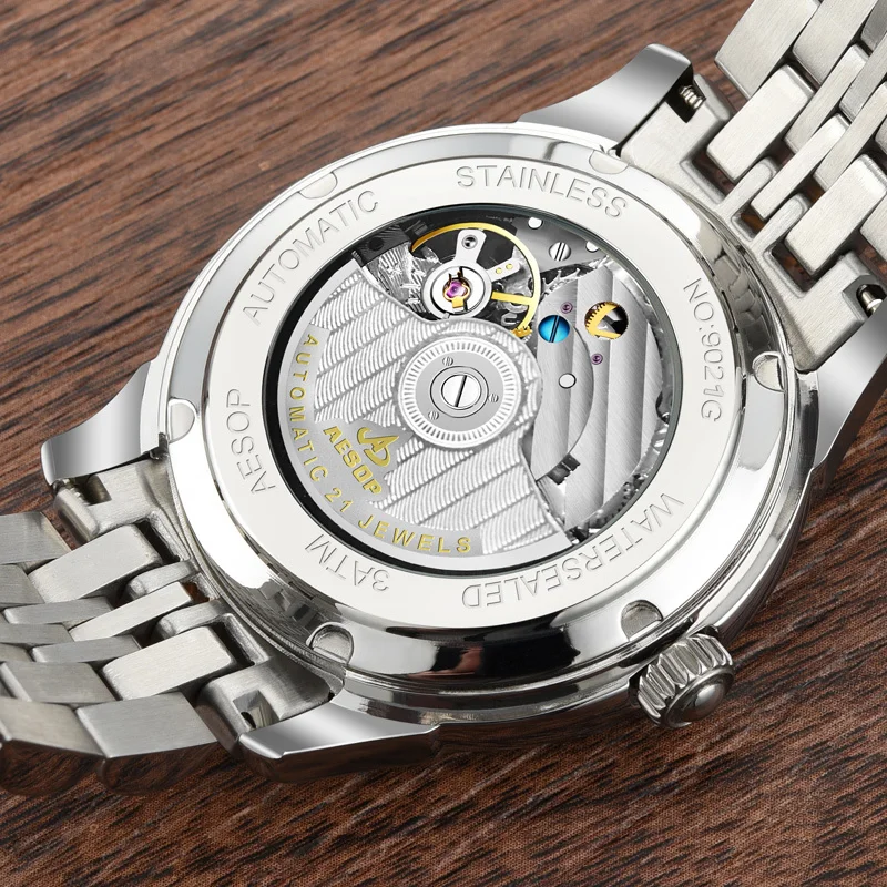 Часы AESOP Мужские механические люксовые Автоматические наручные часы с