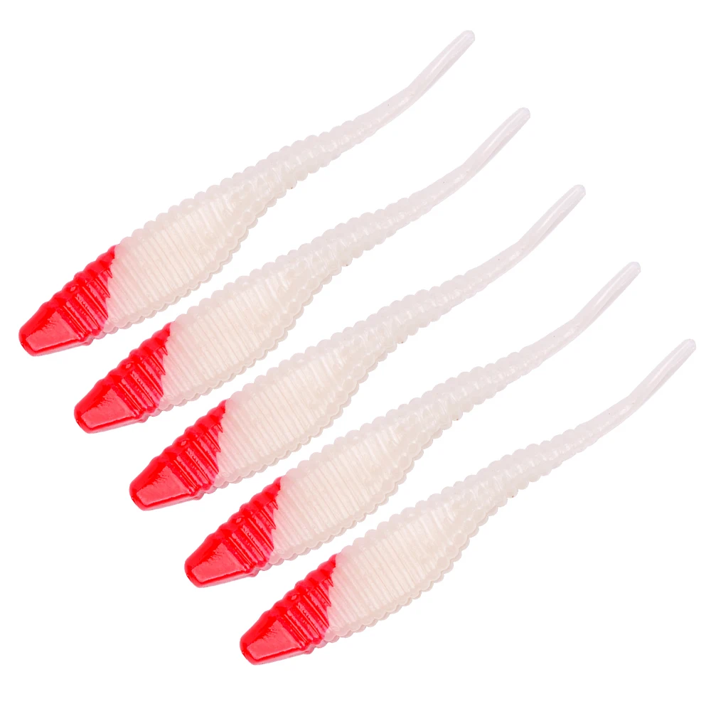 40pcs/lot Soft Lure Fishing Lures + 5pcs 1G Jig Hooks 7cm-2.76&quot/2.44g-0.086oz Bass Baits 3 Color Silicon Wobblers | Спорт и
