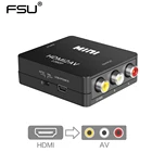 Композитный мини-адаптер 1080P HDMI в RCA аудио-видео AV CVBS для HDTV