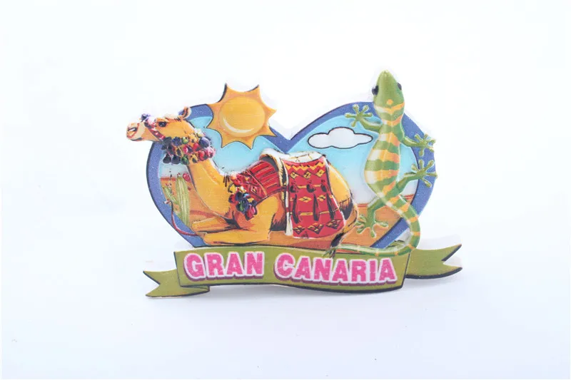 3D новинка GRAN CANARIA LANZAROTE Испания девушка креативная форма сувениры из смолы магнит