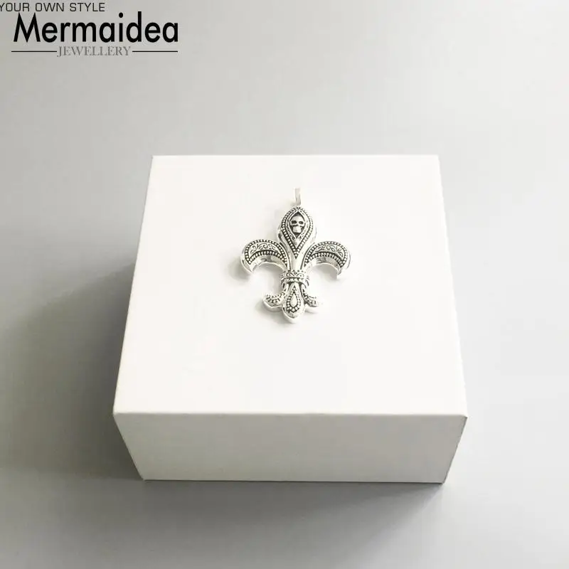 Кулон череп Бурбон Лилия Флер де 2020 Новый Модный Ювелирный Стиль Bijoux Панк